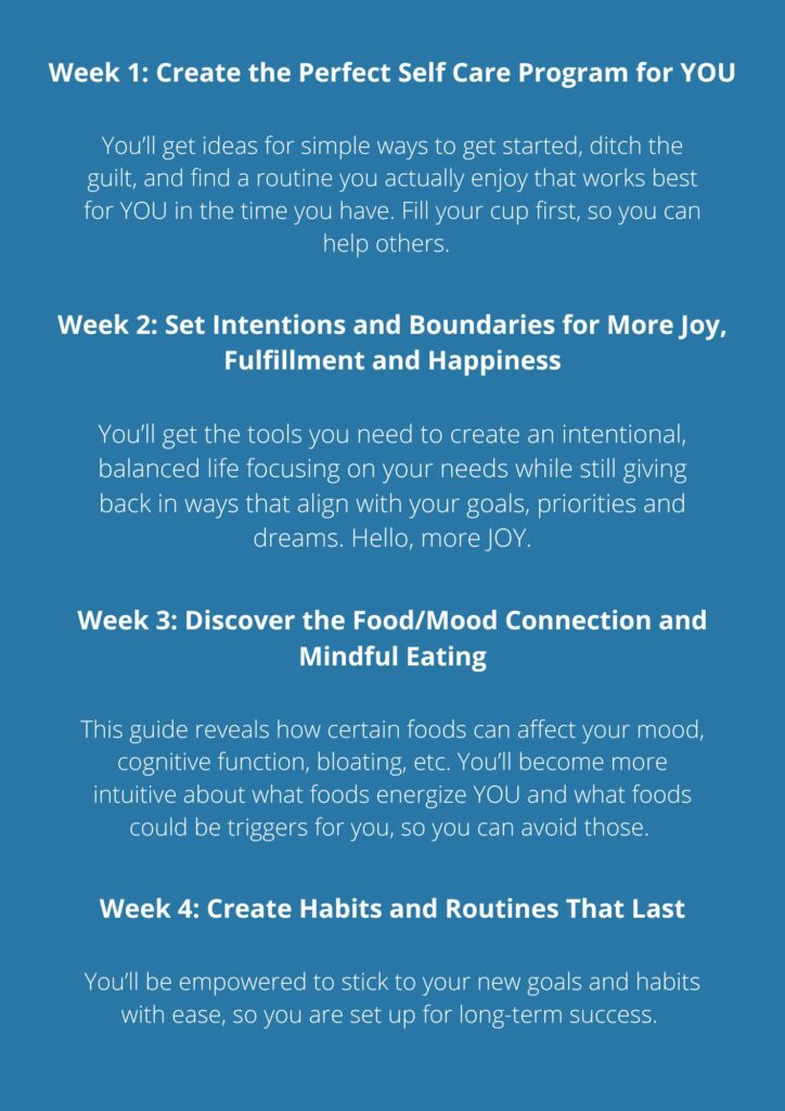 description of my 4 week mind-body renewal email course RENEW